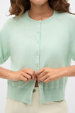 Cotton Blend Raglan Cardigan  Soft Moss  hi-res