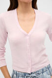 Australian Merino Cropped Cardigan  Primrose Marle  hi-res