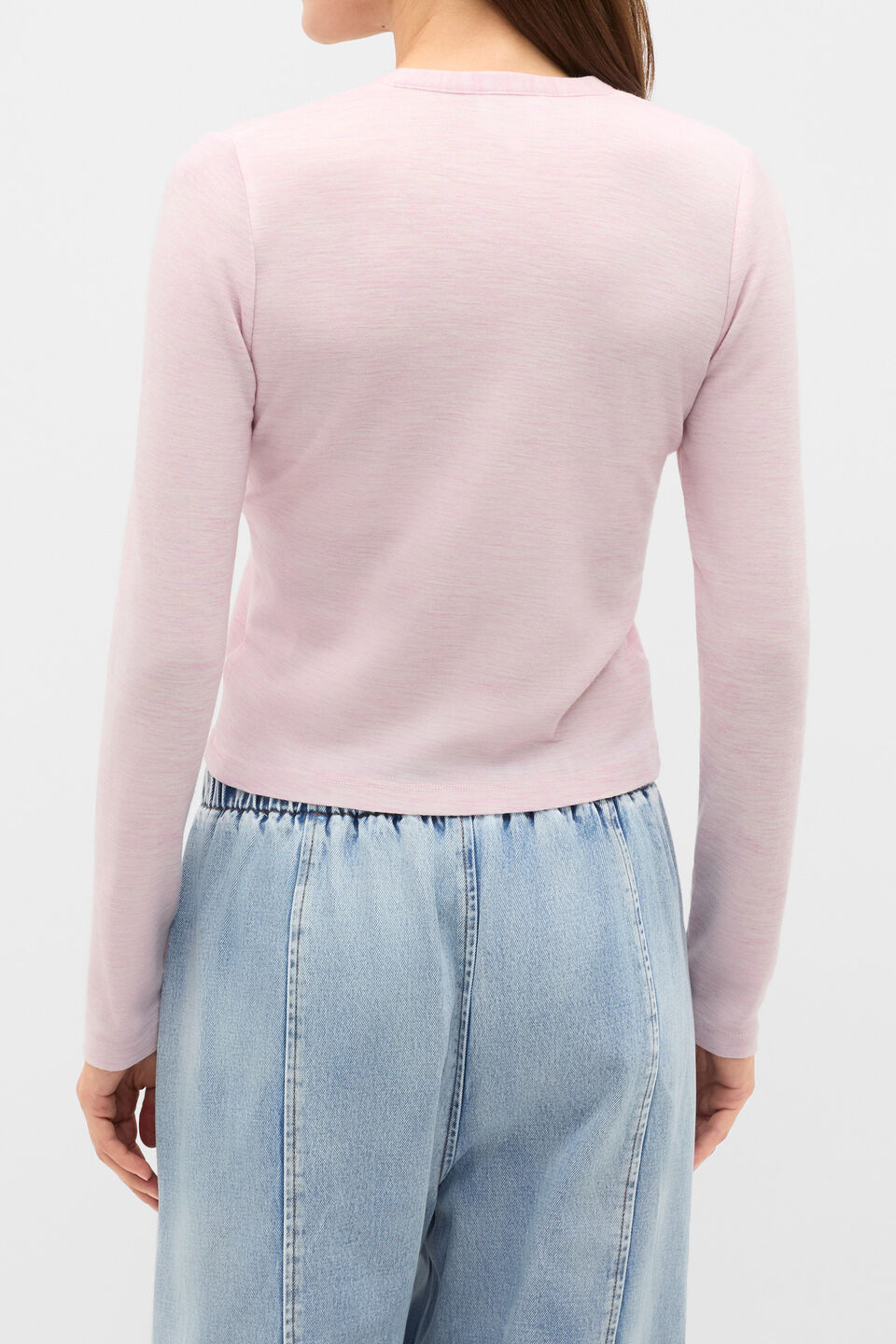 Australian Merino Cropped Cardigan  Primrose Marle