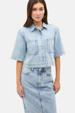 Denim Boxy Shirt  Breeze Blue Wash  hi-res