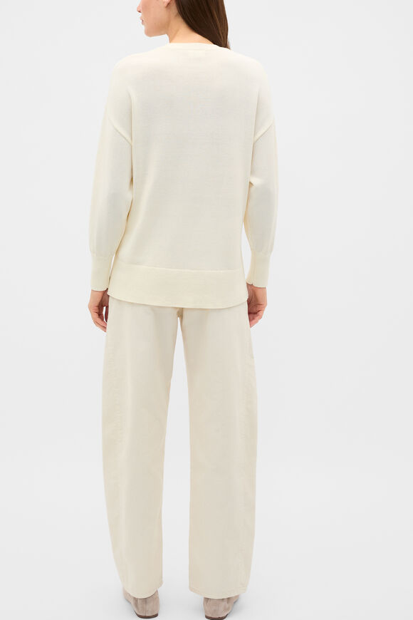 Cotton Oversized Knit  Coconut Cream  hi-res