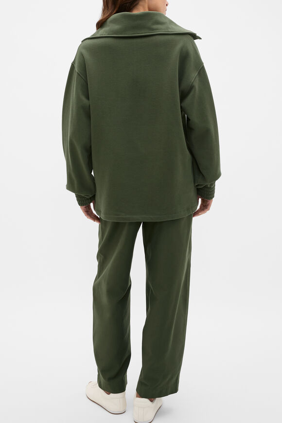 Terry Half Placket Sweat  Deep Forest  hi-res