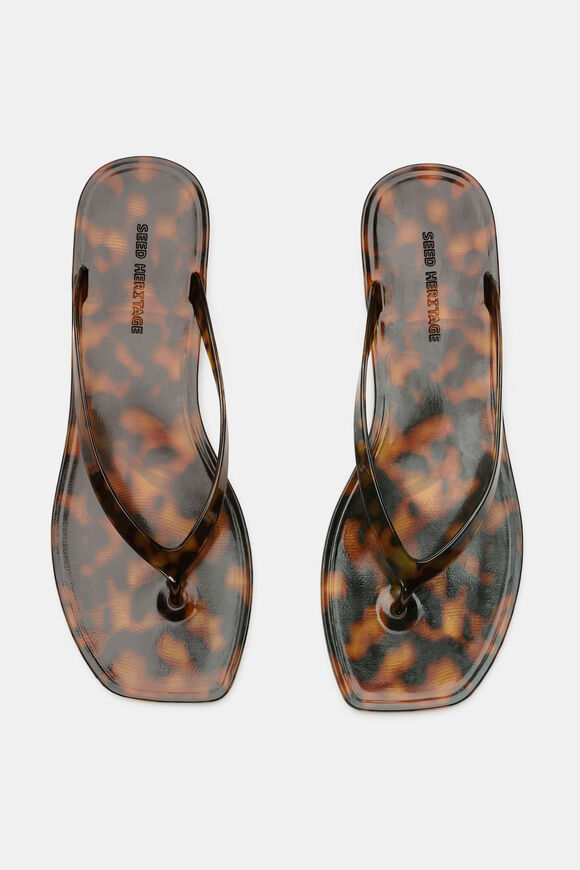 Elle Jelly Flip Flop  Tortoiseshell  hi-res