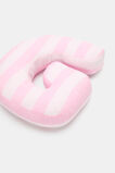 Pink Stripe Initial Cushion  G  hi-res