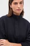 Textured Twist Funnel Neck Sweat  Twilight Blue Twist  hi-res