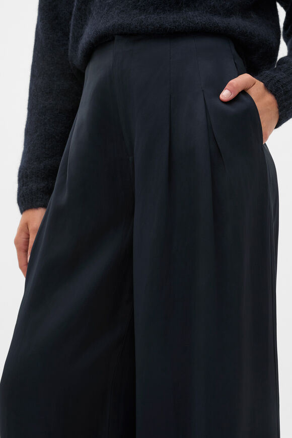 Pleat Front Palazzo Pant  Twilight Blue  hi-res