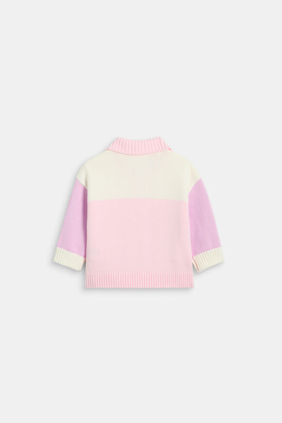 Colour Block Cardigan  Pink Lemonade  hi-res