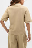 Cotton Tipping Polo Top  Caramel Clay  hi-res