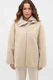Fleece Zip Through Jacket  Wheat Marle  hi-res