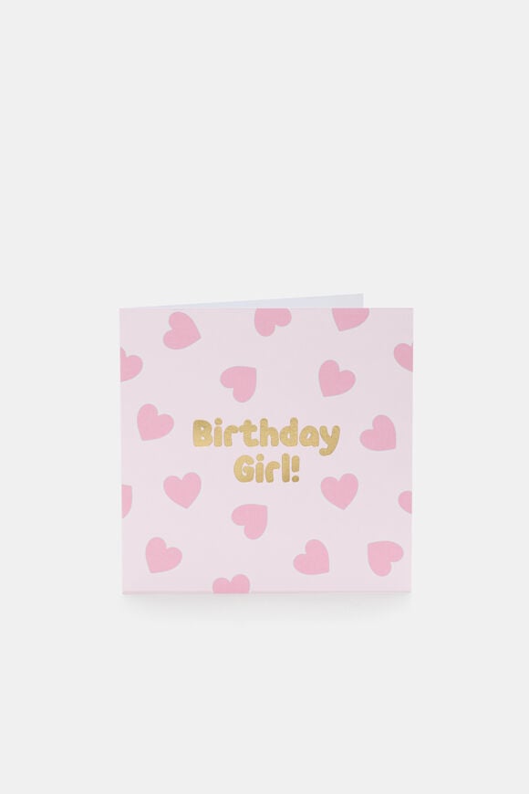 Birthday Girl Heart Card  Multi  hi-res