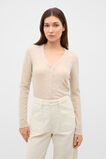 Australian Merino Cropped Cardigan  Cashew Cream Marle  hi-res