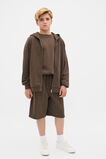 Garment Dye Zip Through Hoodie  Chocolate  hi-res