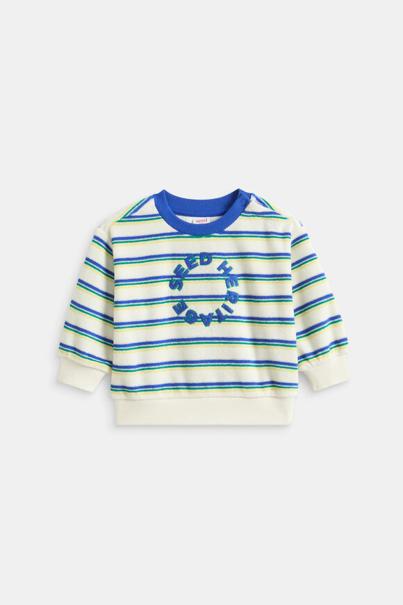 Stripe Towelling Sweat  Multi  hi-res