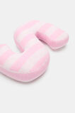 Pink Stripe Initial Cushion  S  hi-res