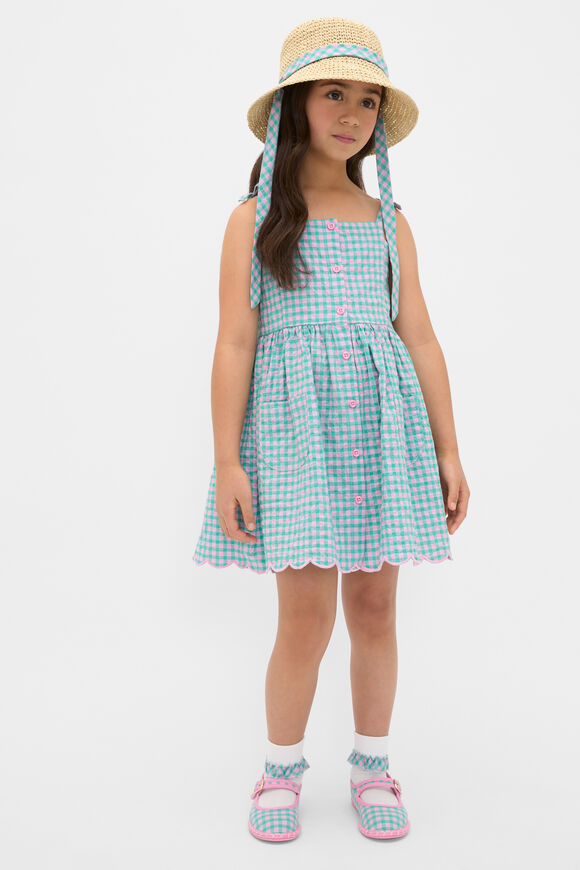 Gingham Dress  Mint  hi-res