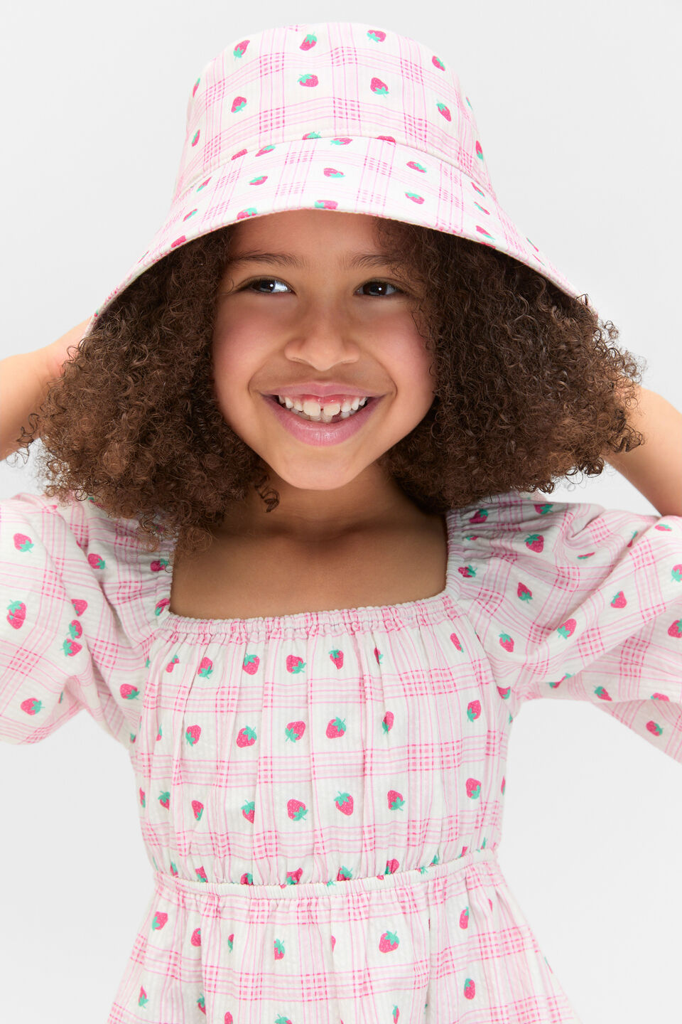 Strawberry Brimmed Hat  Multi