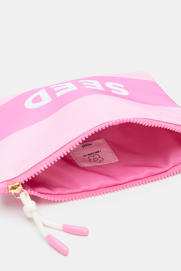 Swim Pouch  Candy Pink Stripe  hi-res