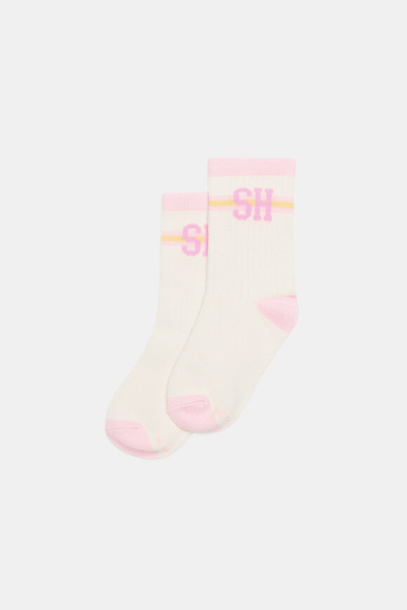 SH Stripe Sock  Pink Multi  hi-res