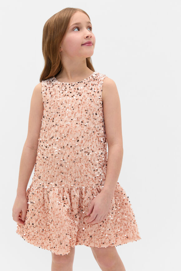 Sequin Bubble Dress  Neutral  hi-res