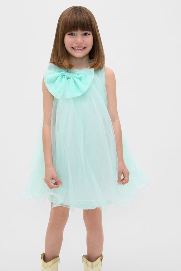 A Line Tulle Dress  Soft Mint  hi-res