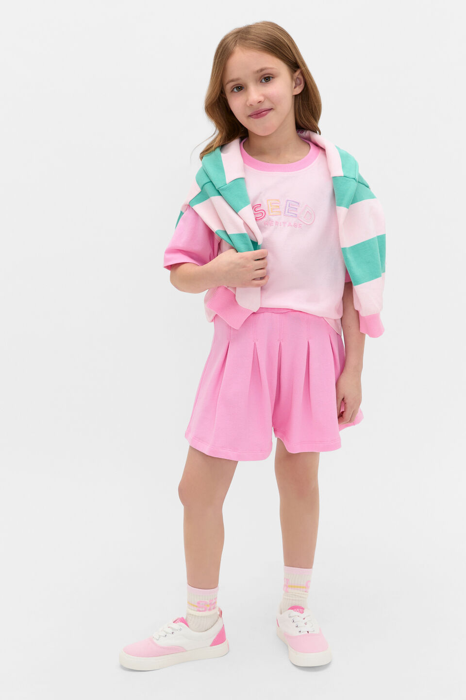 Pleat Skort  Candy Pink