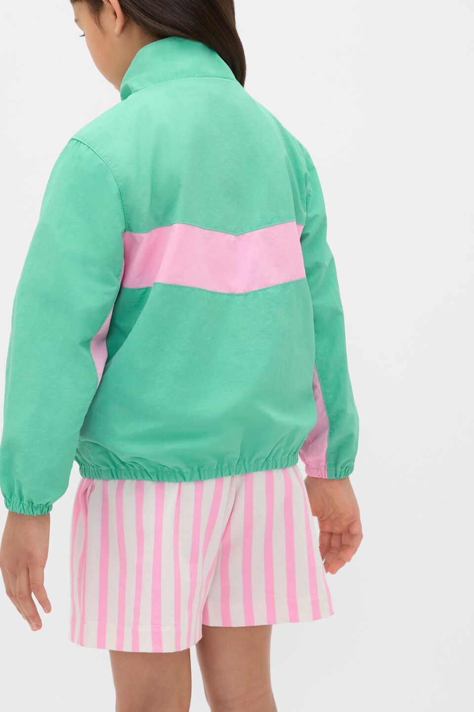 Chevron Panel Spray Jacket  Mint