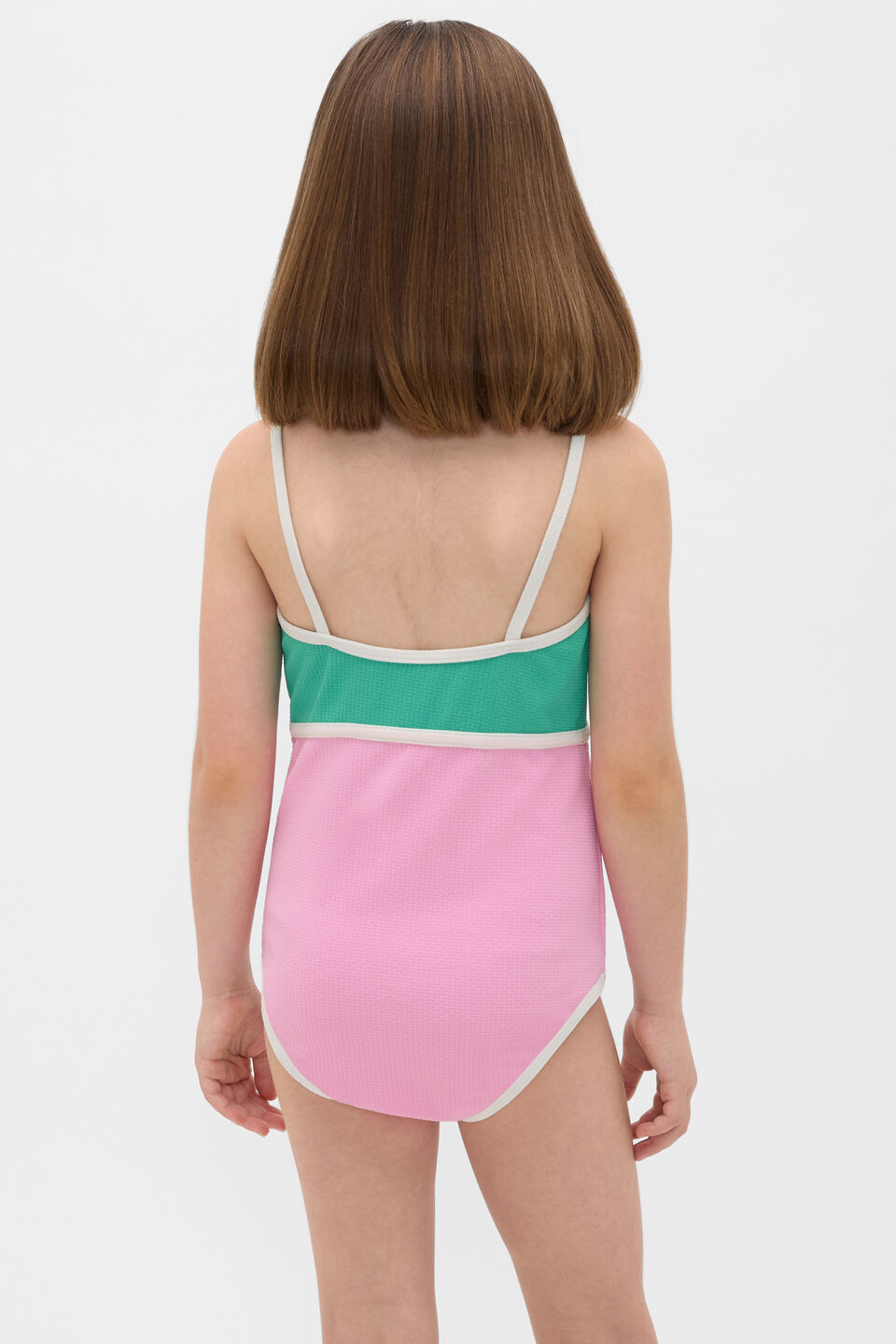 Colour Block Bather  Candy Pink