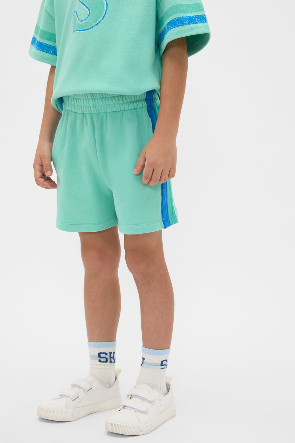 Sporty Track Short  Washed Mint