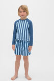Stripe Logo Rashvest  Washed Navy Stripe  hi-res