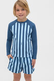 Stripe Logo Rashvest  Washed Navy Stripe  hi-res