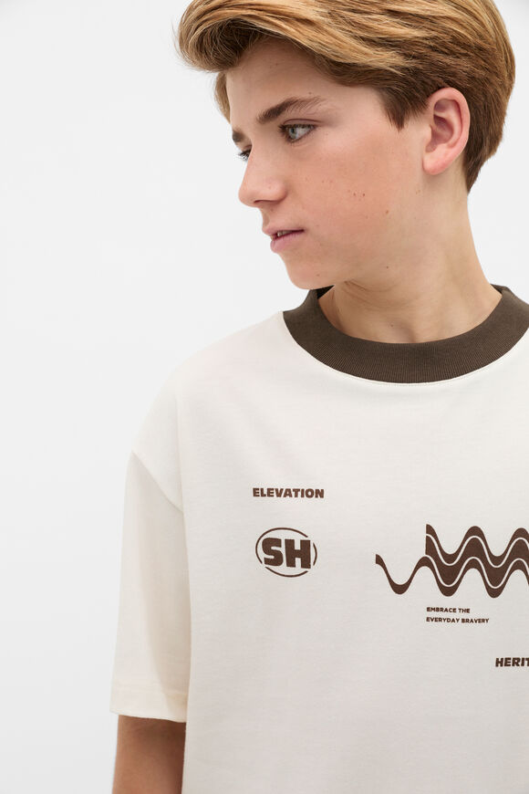 Contrast Bind Tee  Vintage Cream  hi-res