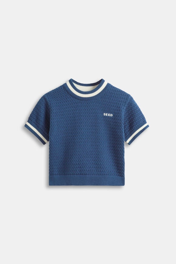 Relaxed Knit Tee  Washed Navy  hi-res