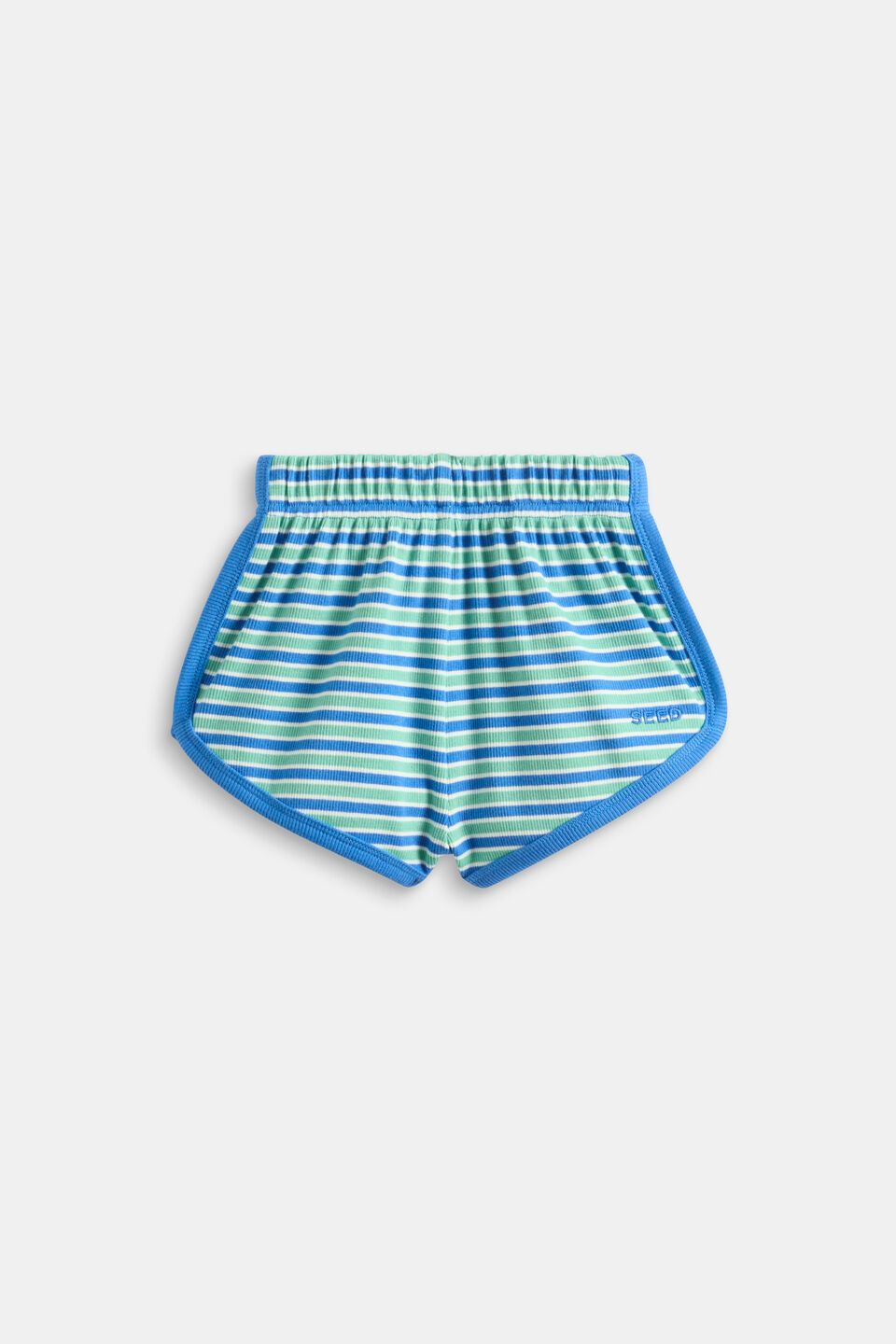 Sporty Rib Short  Mint Stripe