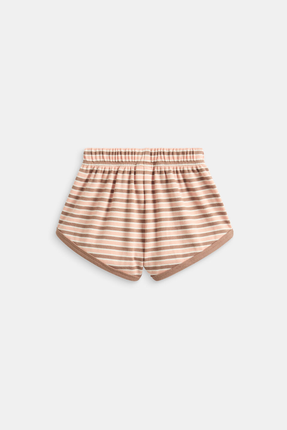 Sporty Rib Short  Walnut Stripe
