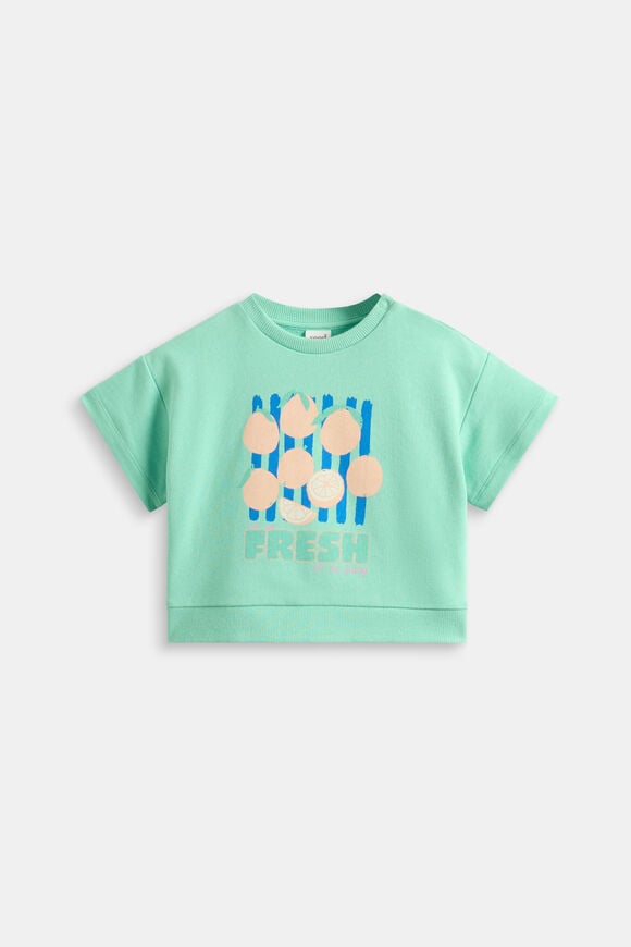 Graphic Track Tee  Washed Mint  hi-res