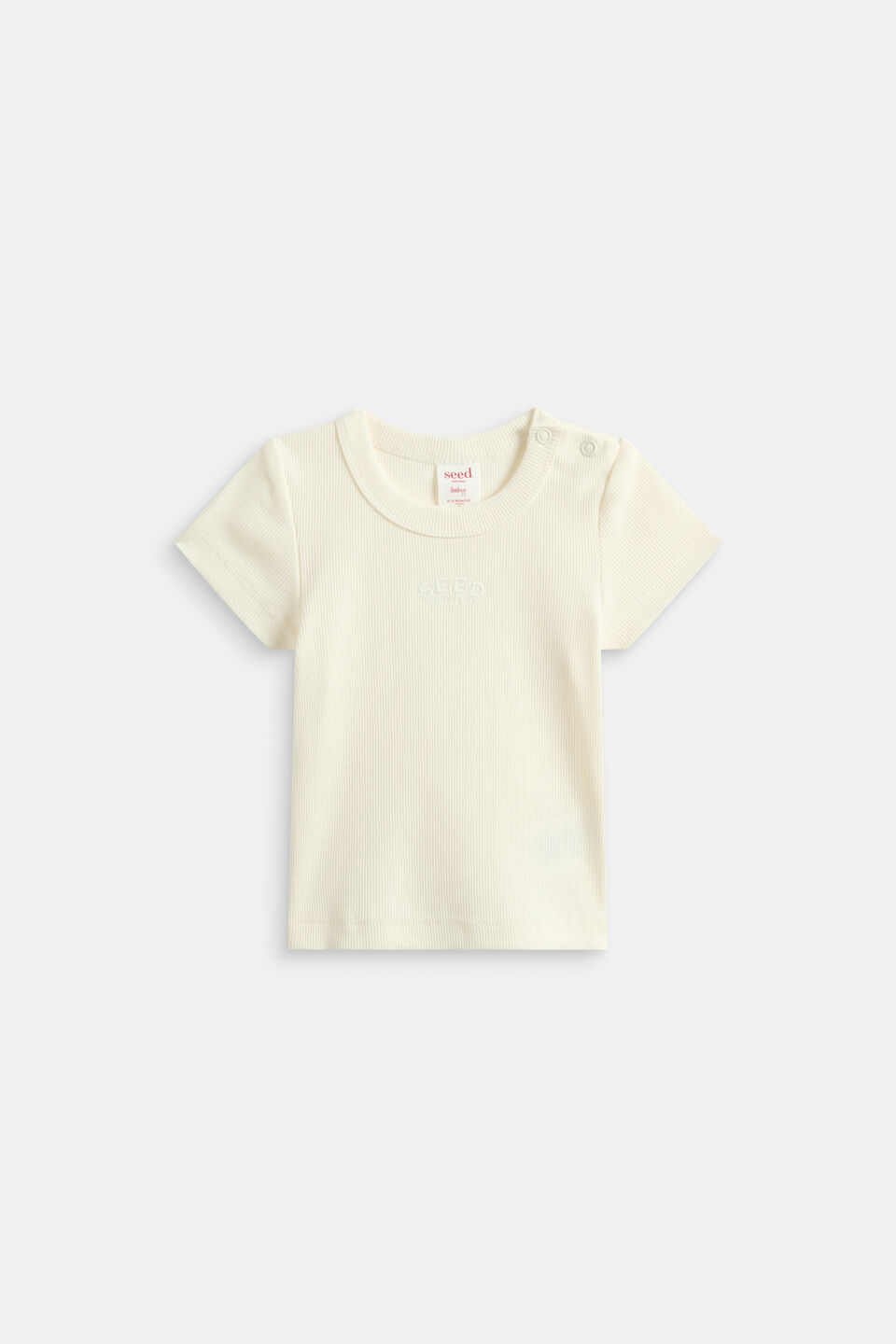 Core Logo Rib Tee  Classic Cream