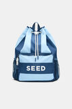 Swim Backpack  Washed Navy Stripe  hi-res