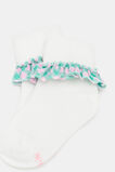 Gingham Frill Sock  Mint  hi-res