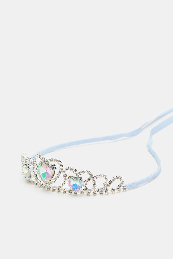 Crystal Heart Tiara  Ice Blue  hi-res