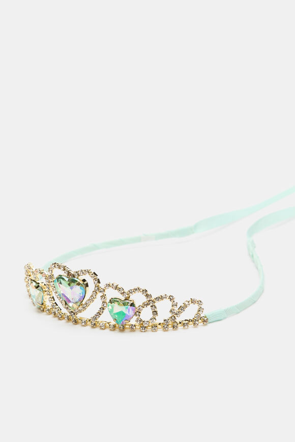 Crystal Heart Tiara  Soft Mint  hi-res