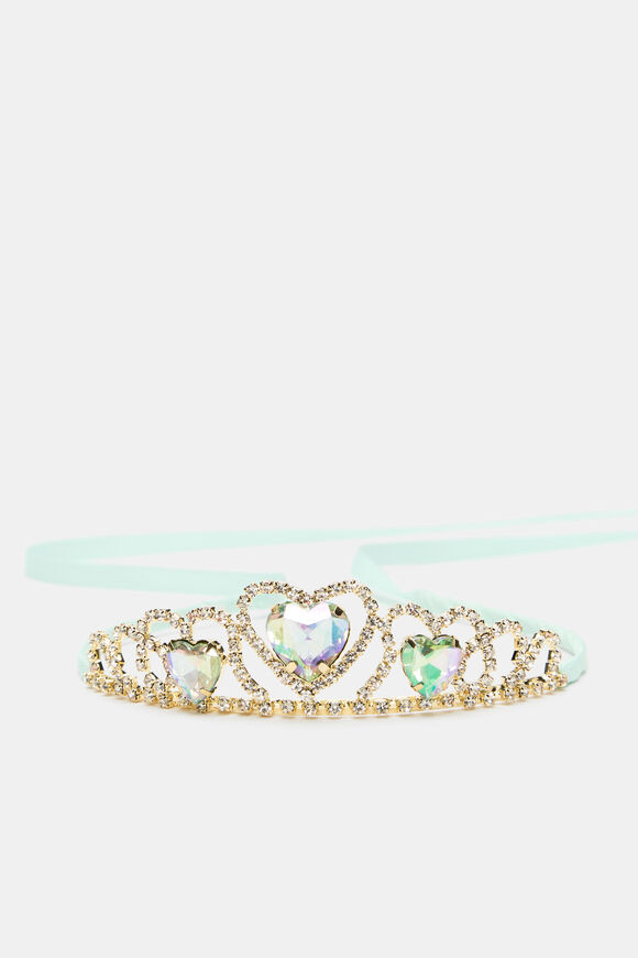 Crystal Heart Tiara  Soft Mint  hi-res