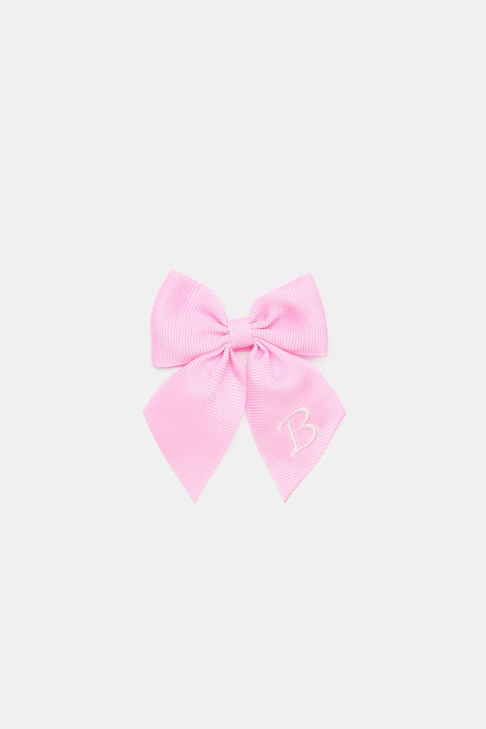 Grosgrain Initial Bow Duck Clip  B