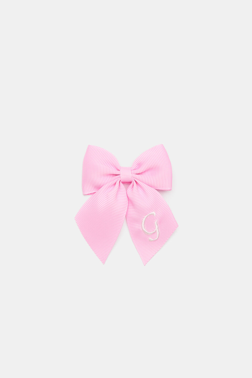 Grosgrain Initial Bow Duck Clip  G
