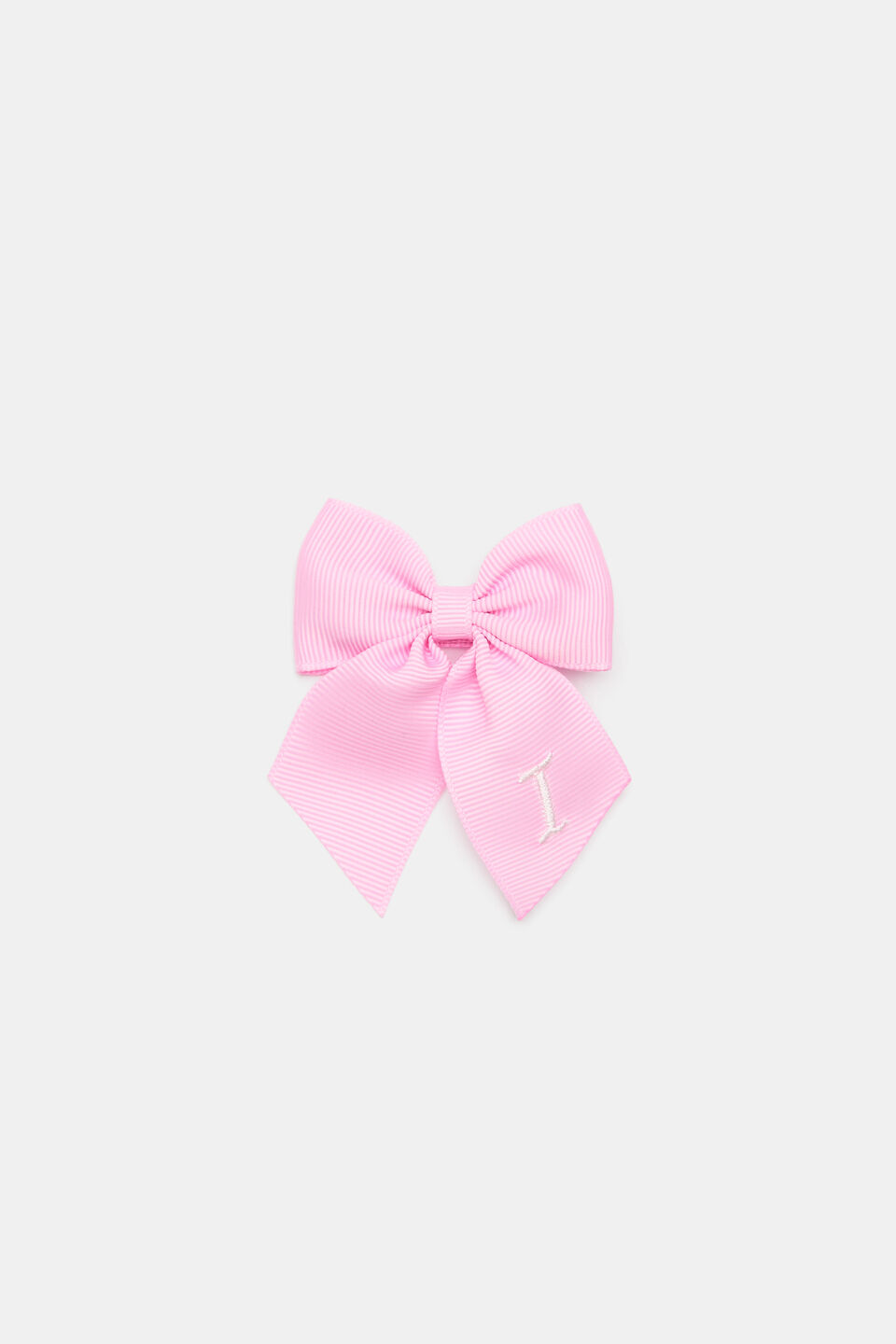 Grosgrain Initial Bow Duck Clip  I
