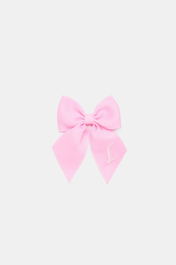 Grosgrain Initial Bow Duck Clip  L  hi-res