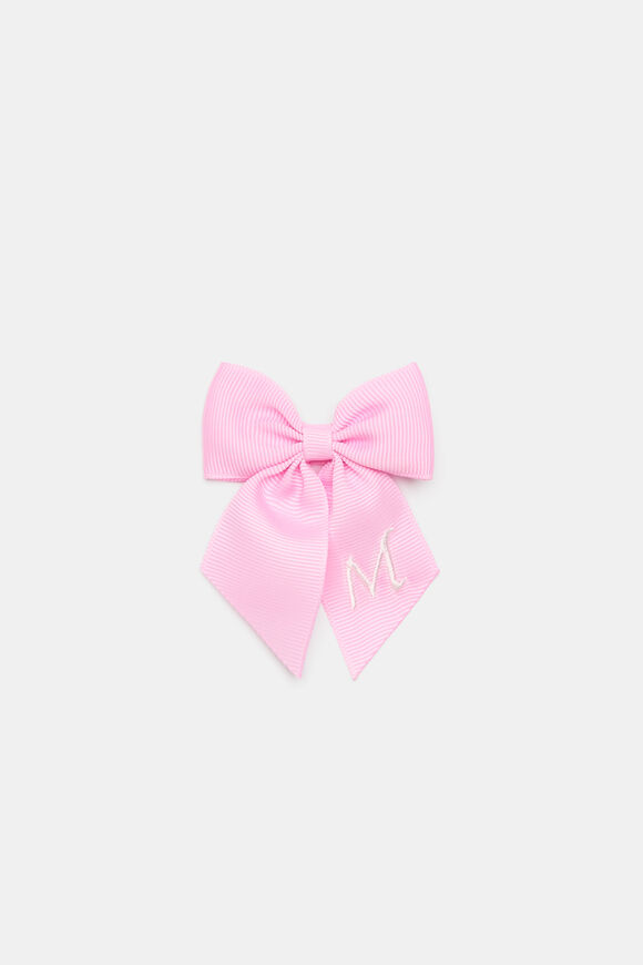 Grosgrain Initial Bow Duck Clip  M  hi-res