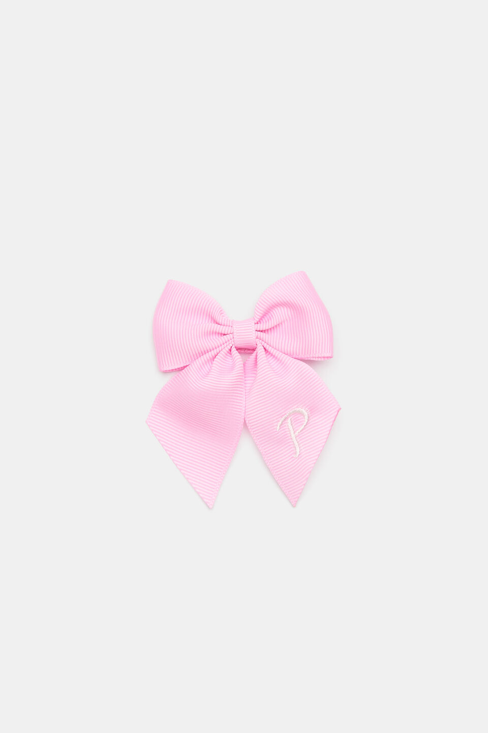 Grosgrain Initial Bow Duck Clip  P