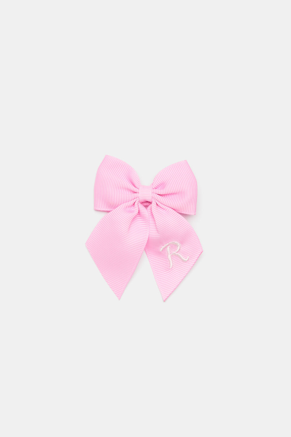 Grosgrain Initial Bow Duck Clip  R