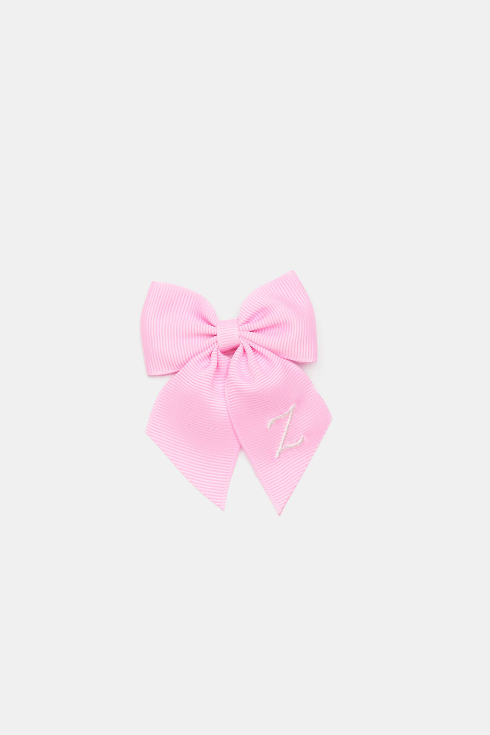 Grosgrain Initial Bow Duck Clip  Z