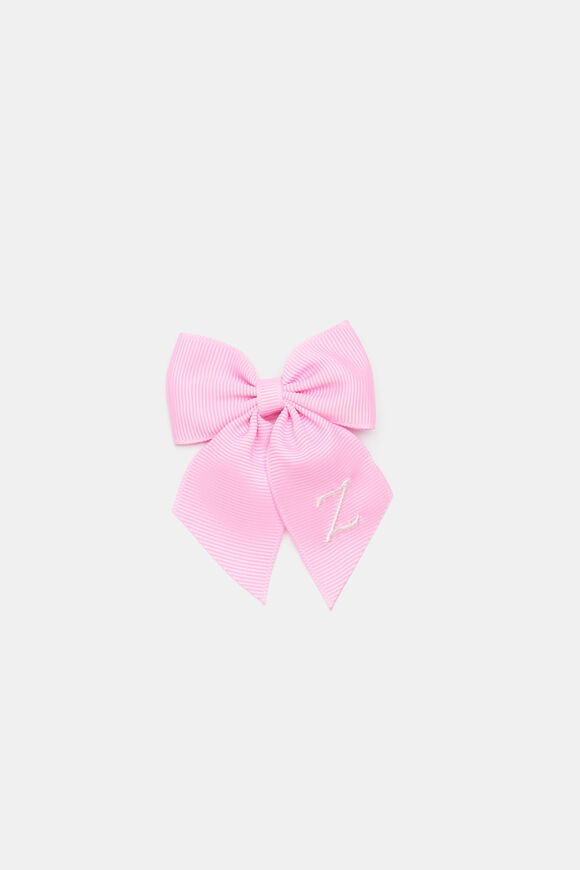 Grosgrain Initial Bow Duck Clip  Z  hi-res